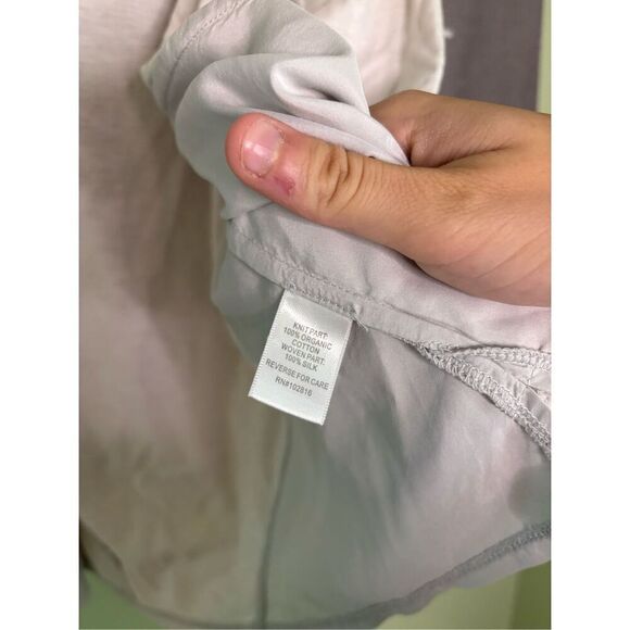 Garnet Hill Gray Silk Blend Cardigan - Picture 3 of 4